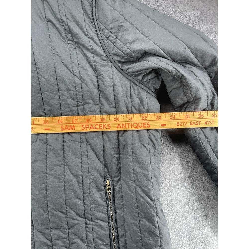 Billy Reid Mens Large Quilted Hooded Jacket Gray Full Zip Designer Coat - Picture 4 of 9